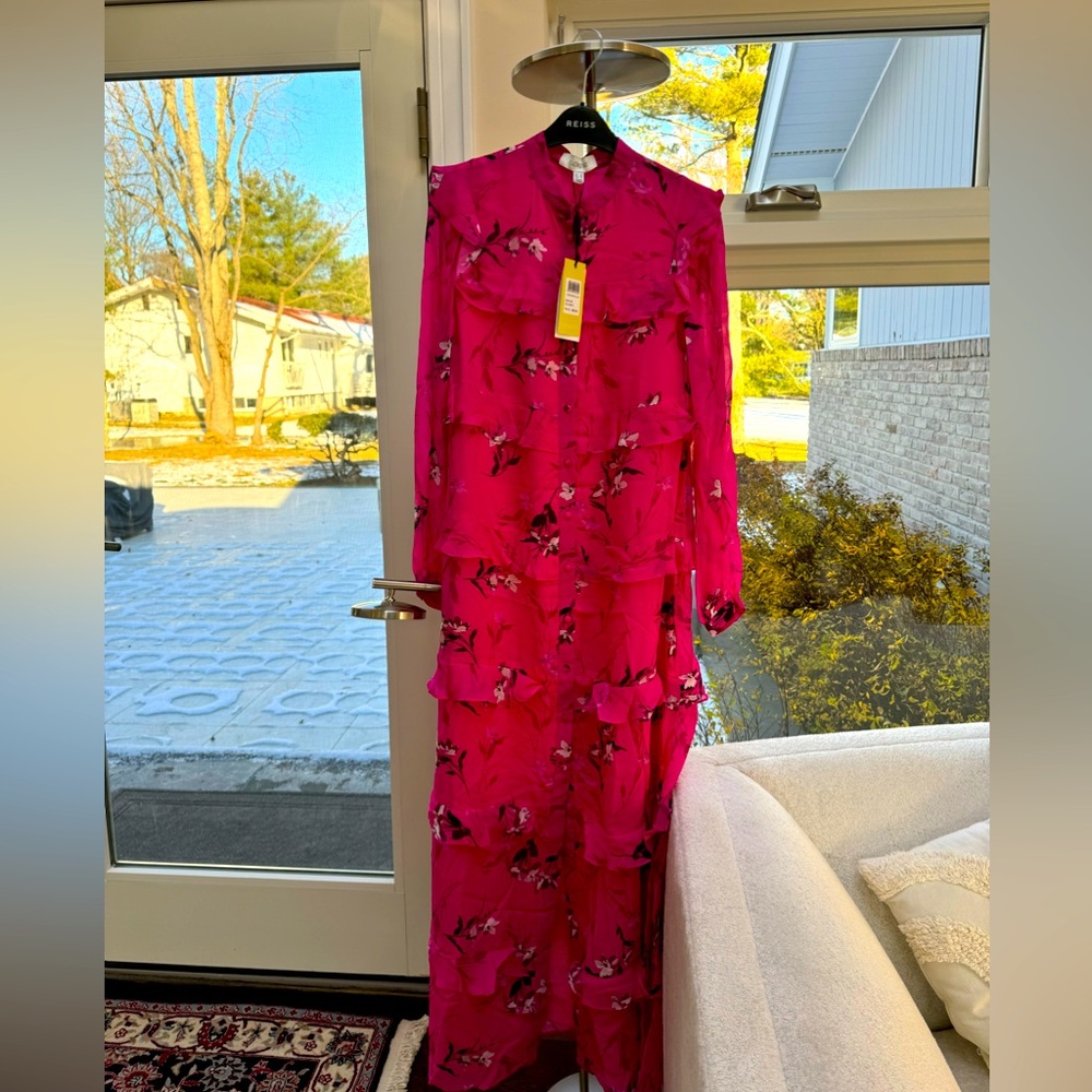 Maxi floral ruffle dress